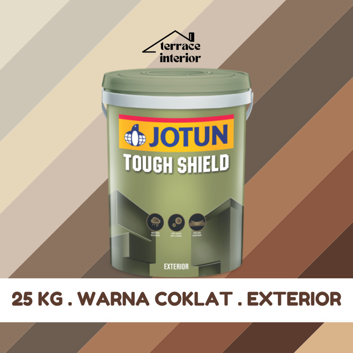 Cat Tembok Tough Shield  Jotun warna Coklat  25 Kg