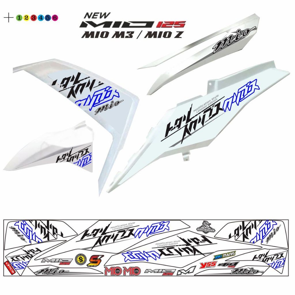 VARIASI MOTOR STRIPING MOTOR MIO M3 / STIKER VARIASI LIS STIKER STRIPING MIO M3 125 / MIO Z  VARIASI