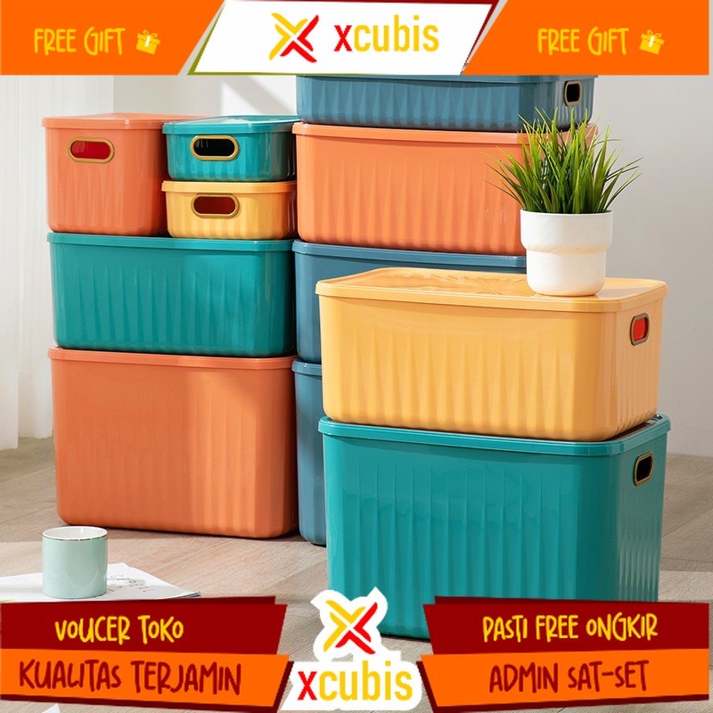 Storage Box Dengan Tutup Kotak Box Penyimpanan Serbaguna Storage Storage Box  HSB170