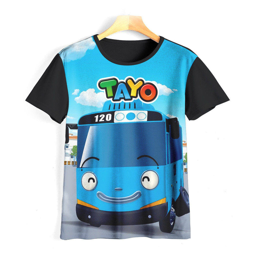 Kaos Tayo Bis Kecil Keren dan Adem | Kaos Anak Tayo the Little Bus | 049TY004