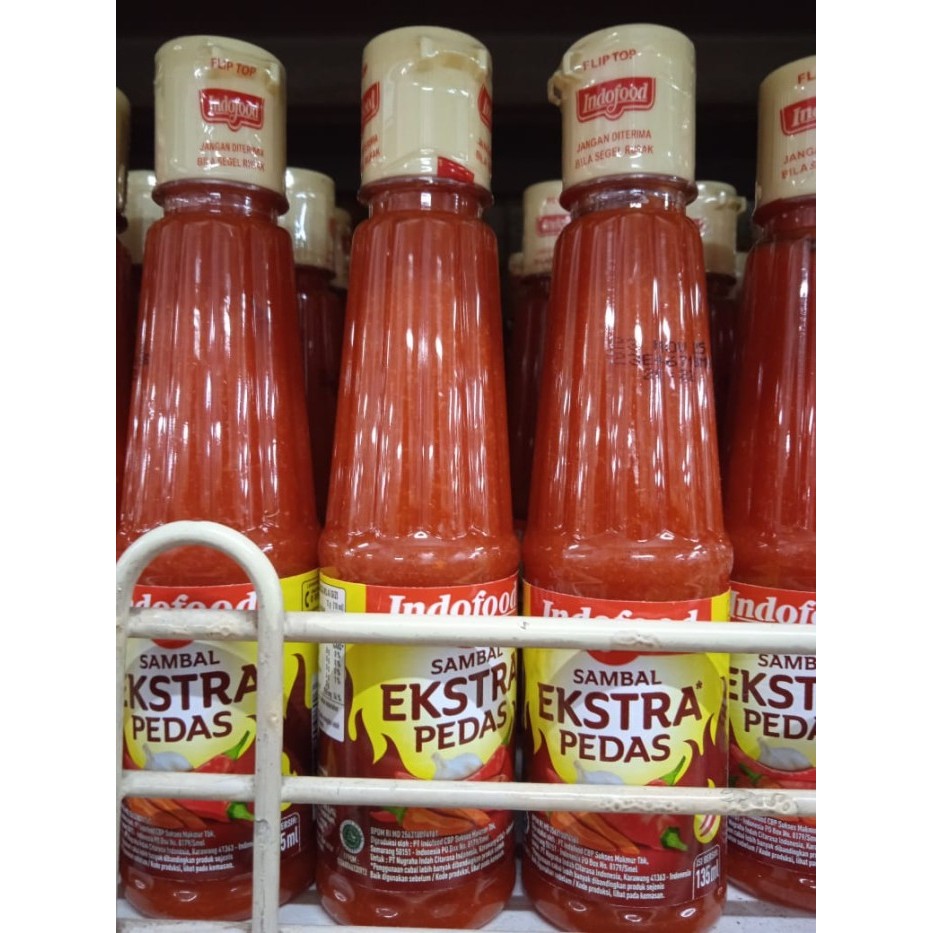 

Saos Indofood Ekstra Pedas 135ml Botol