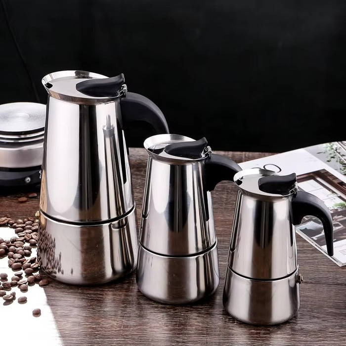 Coffee Maker Alat Pembuat Filter Grinder Kopi Mokapot Moka Pot Espresso Maker Stovetop Stainless Ste
