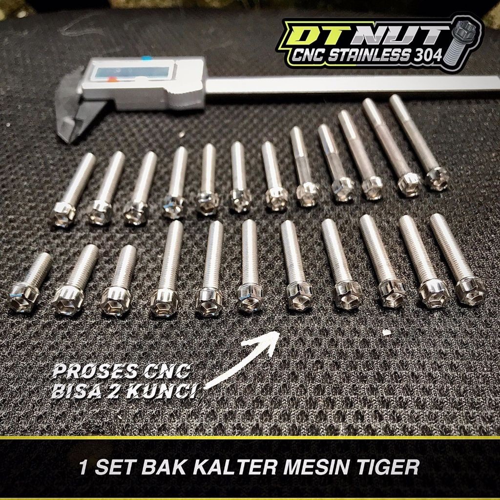 Baut L Mesin Tiger Stainless Set Bak Mesin CNC Probolt 2 Kunci