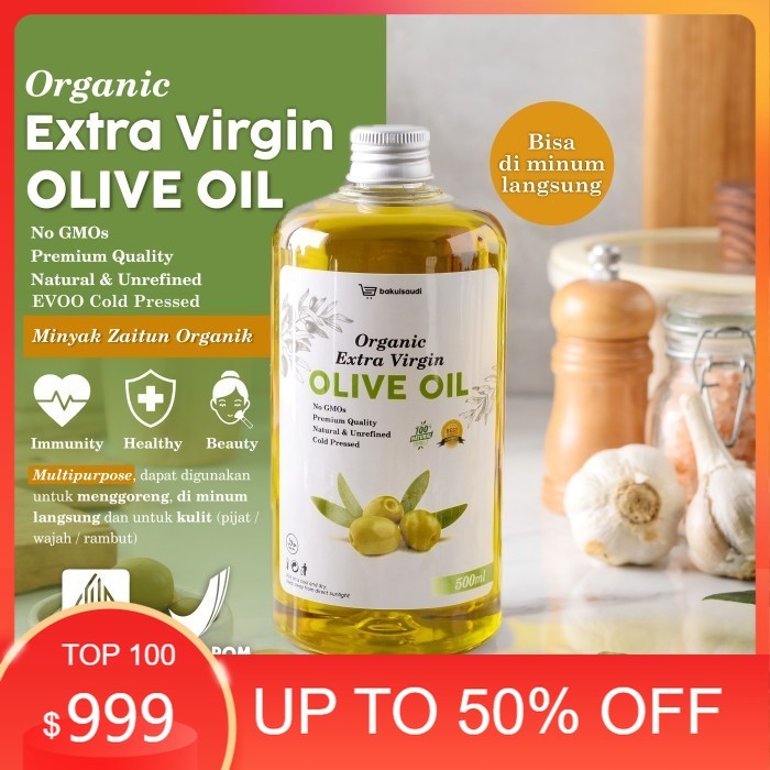 

Minyak Zaitun Extra Virgin Olive Oil Organic Premium Murni Asli 100% Best Seller