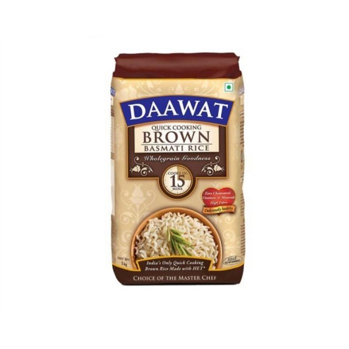 

BARU DAAWAT BROWN RICE 1 KG/ BASMATI DAAWAT BERAS MERAH 1 KG lb 0805