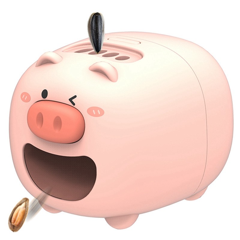 USB Small Pig Sunflower Seed Peeling Artifact,Automatic Sunflower Melon Seed Peeler Machine Opener L