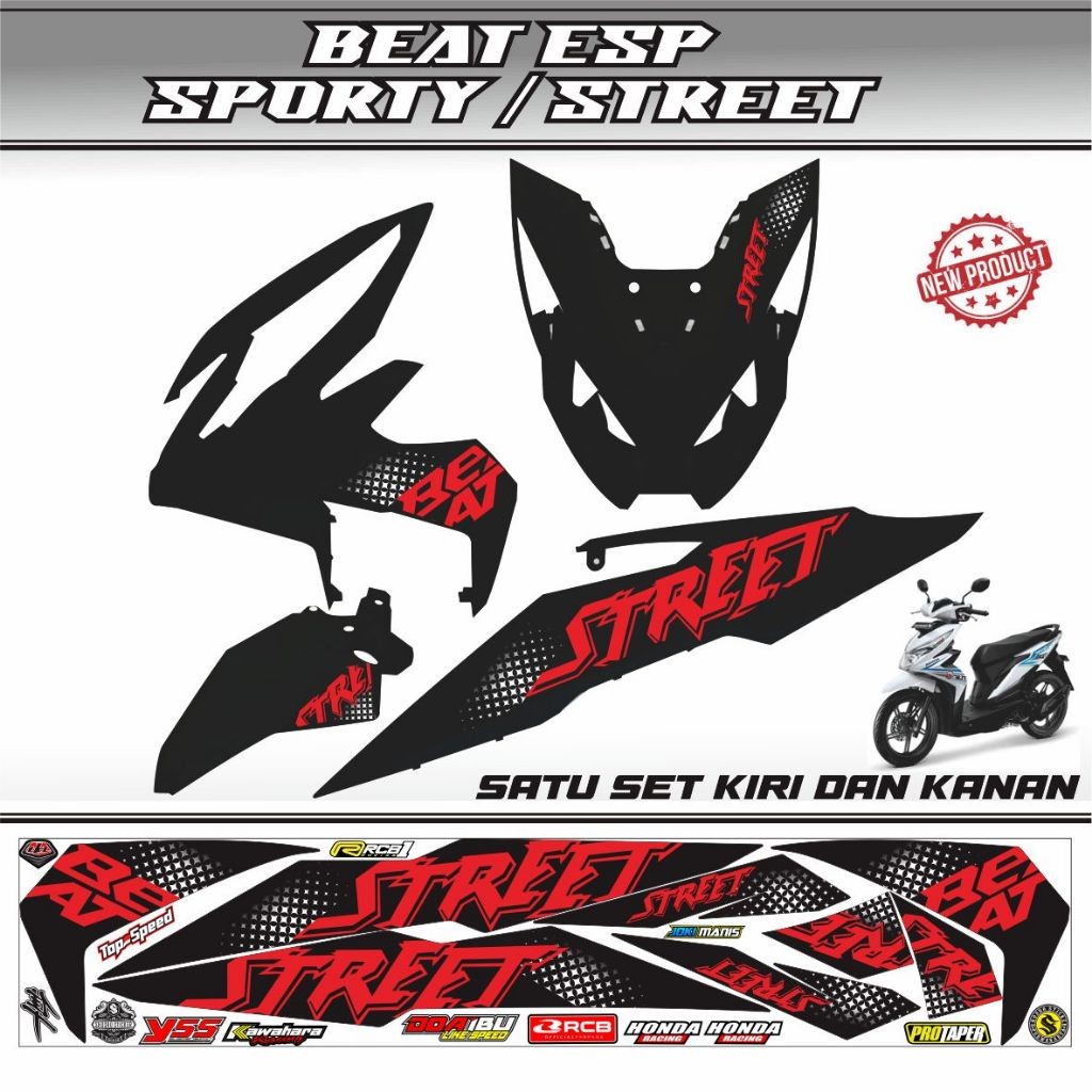STIKER STRIPING MOTOR BEAT SPORTY / BEAT ESP STIKER KEREN STIKER KEREN