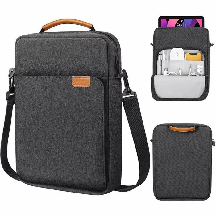 Tablet Bag Untuk Xiaomi Pad 5 / 6 / 7 Sleeve Storage Pouch with Handle PU Leather Tas Penyimpan Bara