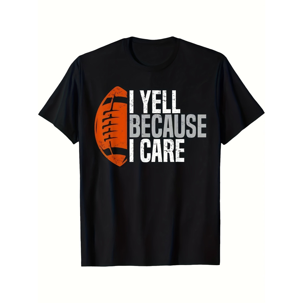 Kaos Bola Lucu Karena Aku Peduli Pria Remaja Katun Lembut Adem Nyaman Hadiah Musim Panas Ukuran S Hi