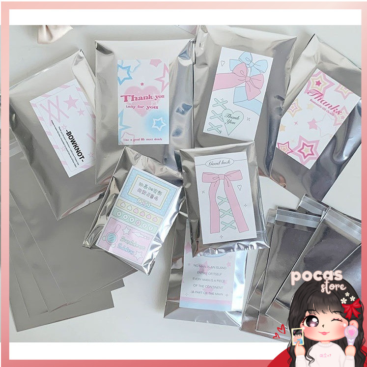 

Silver Sealing Bag Pattern Toploader Packaging Bag Kantong Kemasan