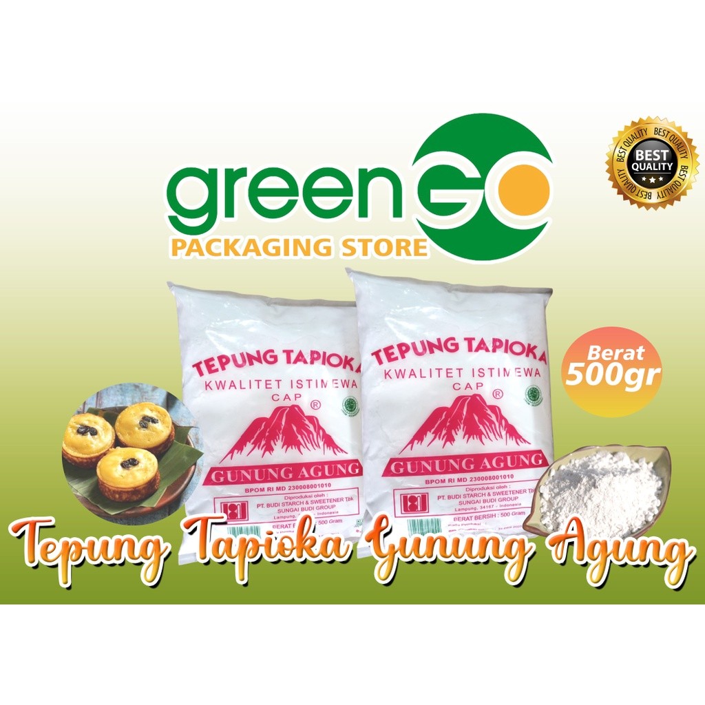 

[LW] TEPUNG TAPIOKA GUNUNG AGUNG KEMASAN 500 GR TEPUNG KANJI ACI BAKSO