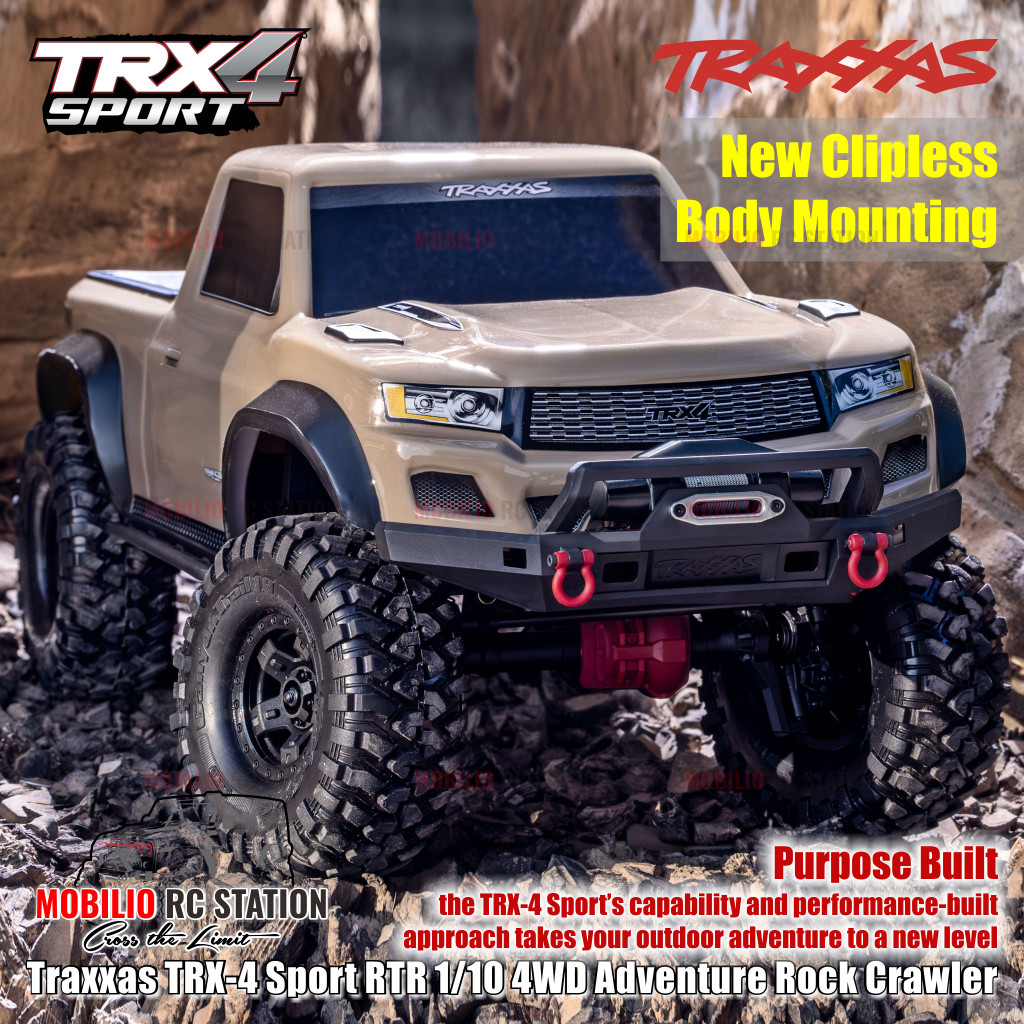Traxxas 82224-4 TRX-4 Sport RTR 1/10 4WD RC Adventure Rock Crawler Truck TRX4 New Clipless