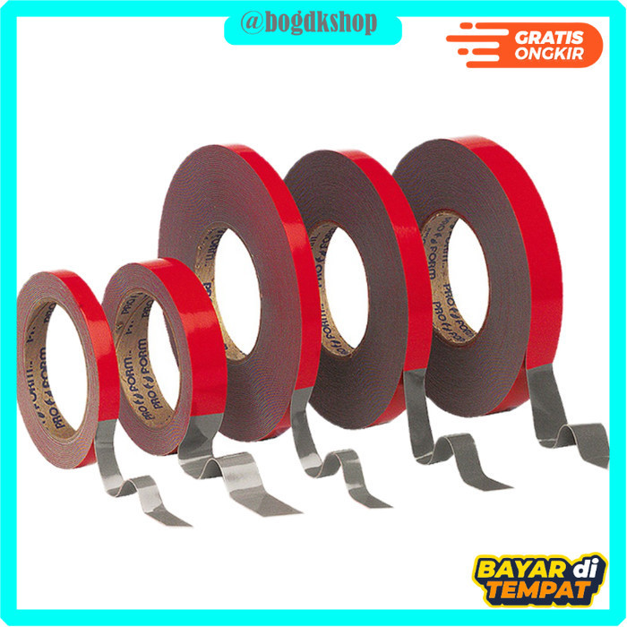 

Perekat Isolasi Double Tape Lem Bolak Balik Dobletip VHB Foam Tape Serupa 3M - 8 mm x 25 Meter