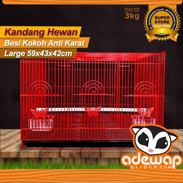 Kandang Hewan Sugar Glider Kelinci Tupai Burung kenari Lovebird | Ukuran Besar | Kandang Hewan Ukura