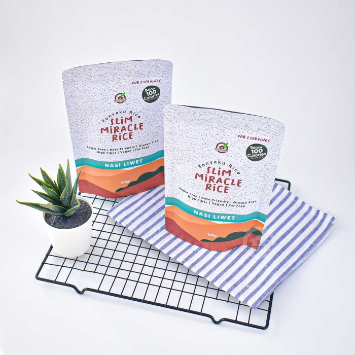 

NEW SALE!~ [Terlaris] Slim Miracle Rice Nasi Liwet (Konnyaku Rice) beras porang diabetes