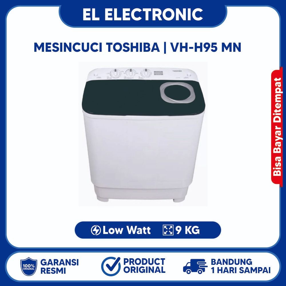 Mesin Cuci TOSHIBA 9KG VH 95 MN 2 Tabung