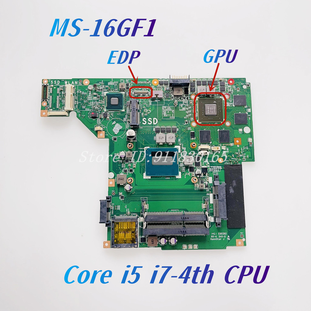 MS-16GF1 Mainboard For MSI GE60 GP60 MS-16GF MS-16GF1 Laptop Motherboard With i5 i7-4th CPU GTX850M 