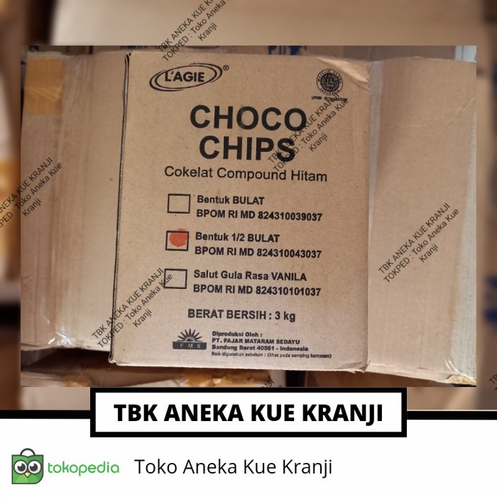 

LAGIE Cokelat chip chocolate 3 KG DUS