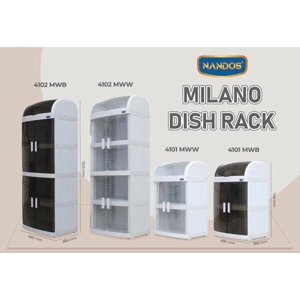 Naiba - Milano Nados 4102 / 4101 | Mini Dish Rack NANDOS NAIBA Transparant | Lemari sayur Plastik | 