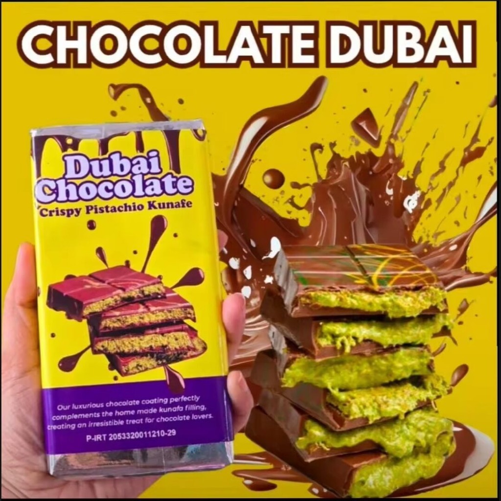 

PROMO Coklat dubai jumbo viral pistacio kunafa asli 250gram