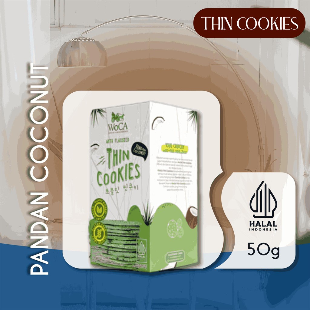 

WoCA Thin Cookies Box Cookies Pandan Coconut 50gr