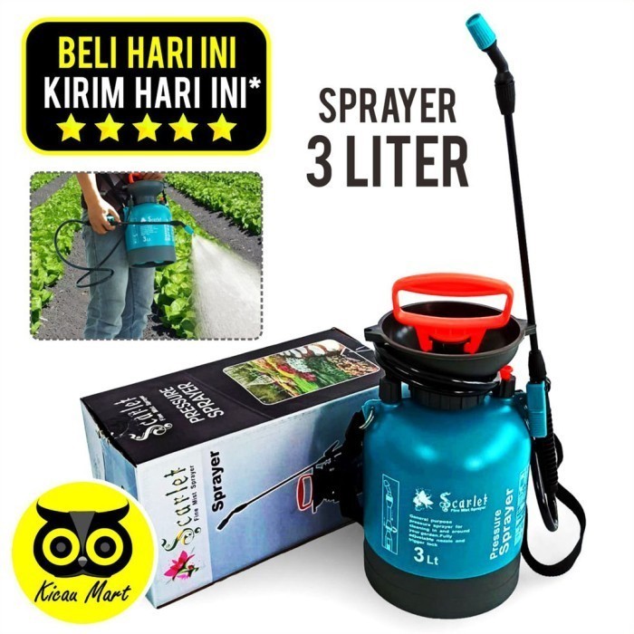 Alat semprot scarlet 3 liter pompa semprot pressure semprot rumput
