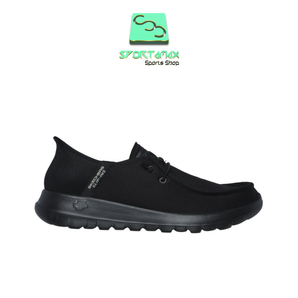 SEPATU ORIGINAL DISCOUNT MURAH SKECHERS GO WALK MAX BEACH CASUAL BLACK [216284/BBK]