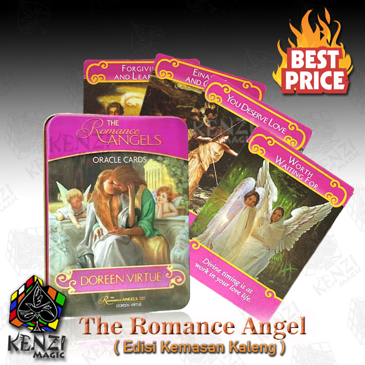Kartu Oracle The Romance Angels Kemasan Kotak Kaleng Tarot Deck