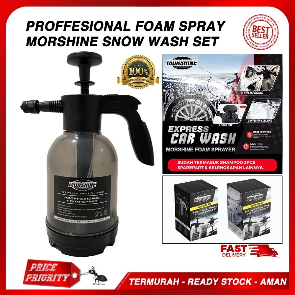 Semprotan Motor Mobil Salju Manual Snow Wash Foam Spray Manual 2L MORSHINE Premium Alat Cuci Salju