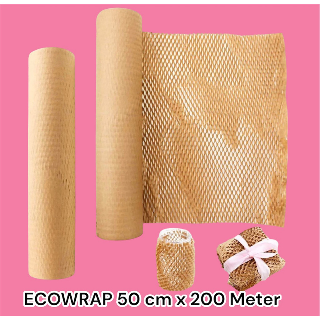 

bubble wrap Paper wrap 50 CM X 200 METER Eco wrap Honeycomb ramah lingkungan Eco Friendly Harga Murah ekonomis