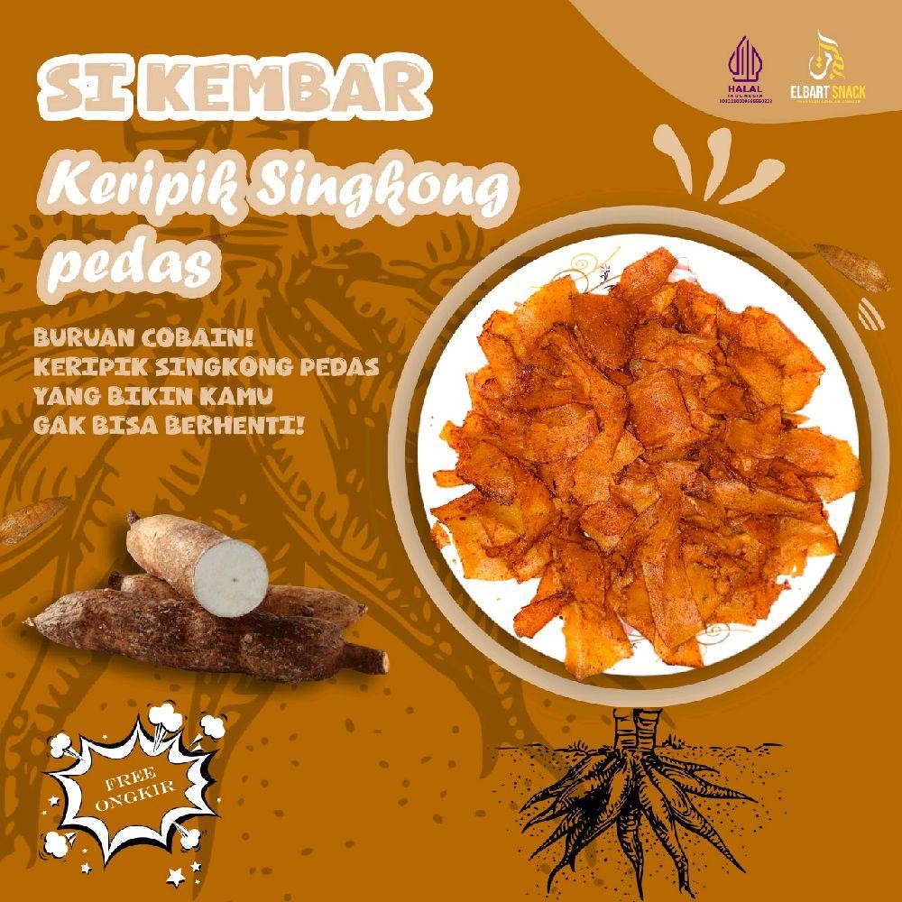 

SI KEMBAR | Kripset Keripik Singkong Pedas - Pedasnya bikin nagih! Varian Ukuran 100g | 250g | 500g | 1000g - Cemilan Gurih, Pedas, Renyah, dan bikin nagih!