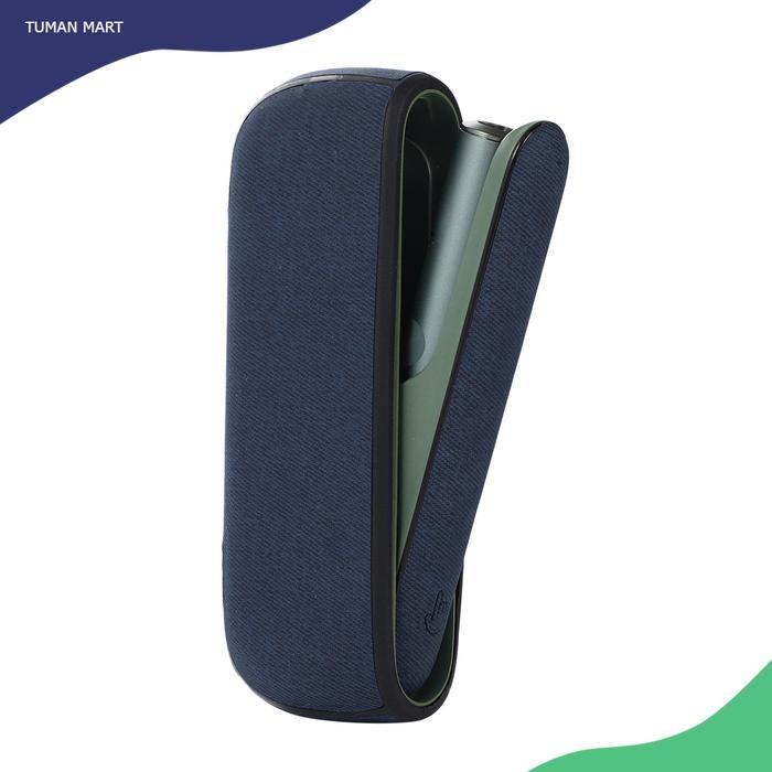 Sleeve Case & Side Door Cover Fabric Cotton for iqos iluma mid Accessories Device - Blue Navy