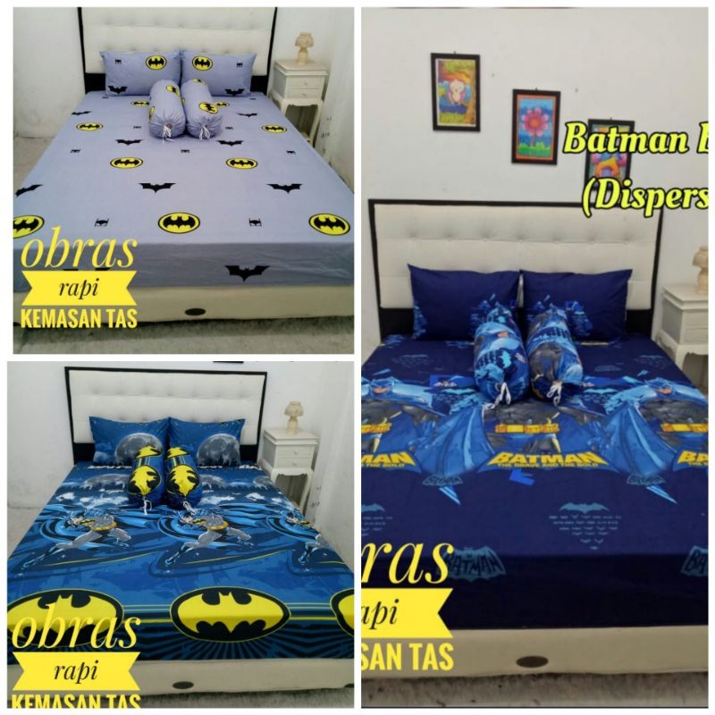 DISKONMAX Batman sprei sprei anak sprei 180x200 sprei 120x200 seprei sprei anak laki laki sprei home