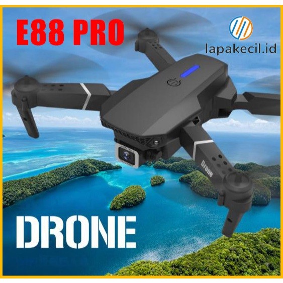 Smart Drone E88 Pro 4K Kamera Ultra HD Foldable Drone Lipat Single Camera Mini Smart Drone