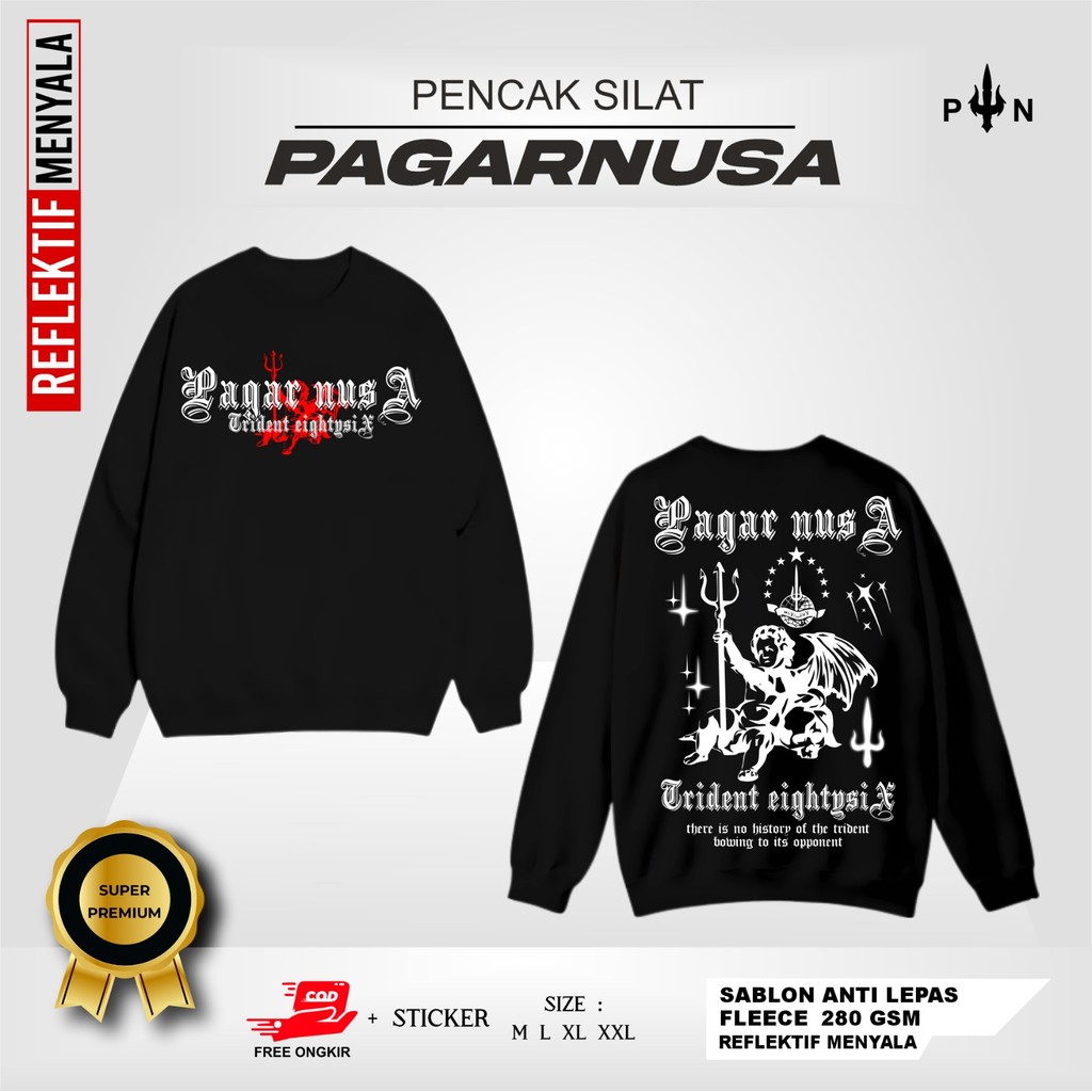 SWEATER PAGAR NUSA MENYALA  TRIDENT EIGHTYSIX - SWEATER DISTRO PAGAR NUSA - SWEATER PAGAR NUSA MENYA