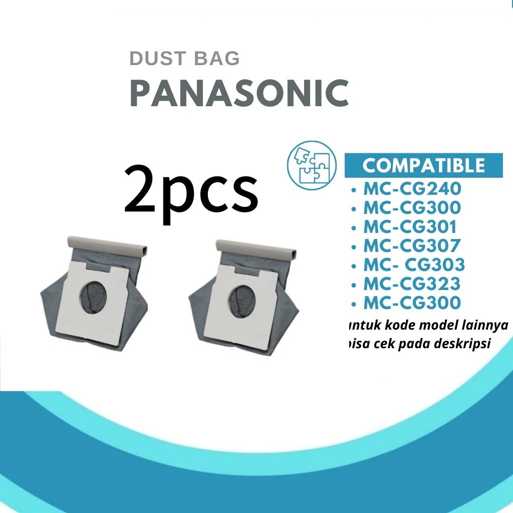 2pcs Kantung Debu Vacuum Cleaner PANASONIC C-13 MC-CG 291 MC-CA591 MC-CG321