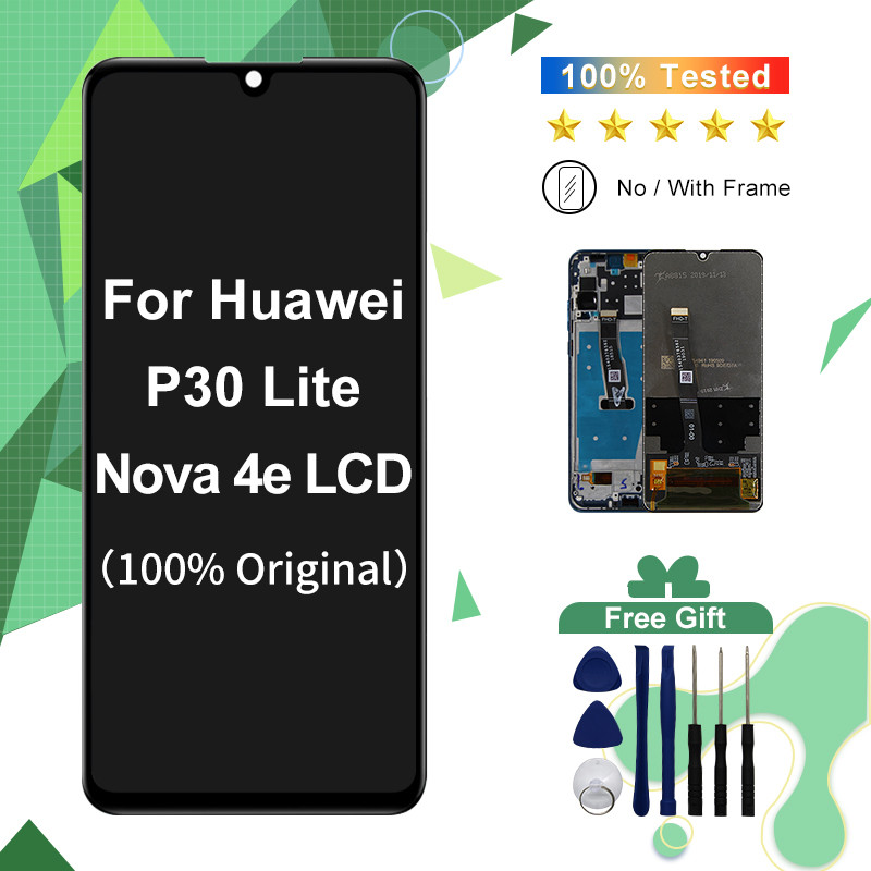 6.15" MAR-LX1B Display For Huawei P30 Lite Touch Screen MAR-AL00 MAR-LX1A Digitizer For Nova 4e LCD 