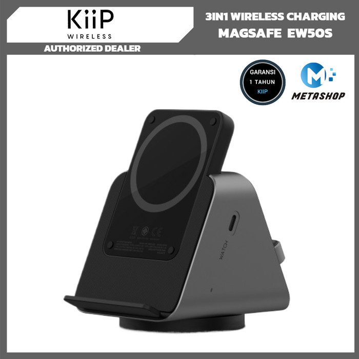 KIIP EW50S Magsafe Powerbank Wireless Charger Base 3-in-1 Charging Base Station iWatch