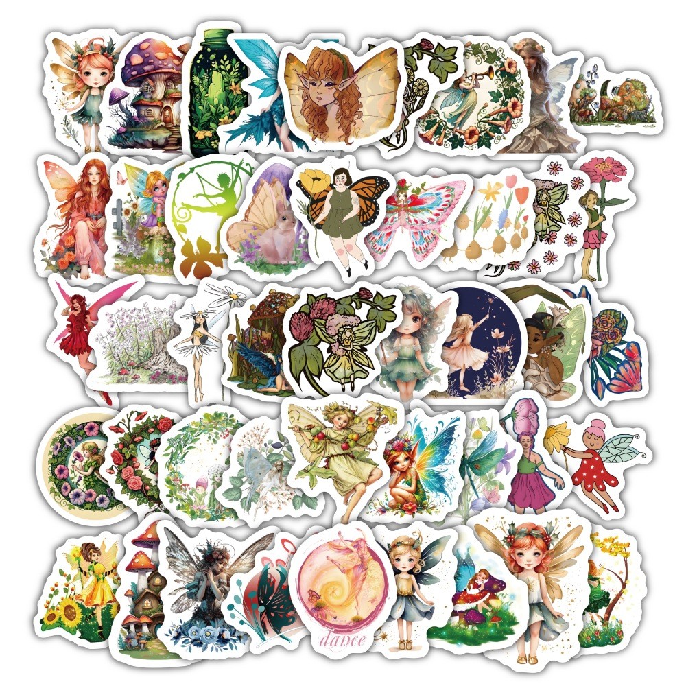 

10/30/60/120PCS Cartoon Angel Garden Sticker Cute Graffiti Decoration Car Trunk Phone Case Notebook Waterproof Decal Girls Toy