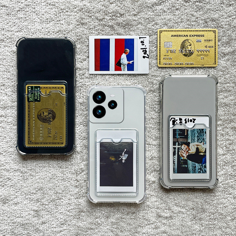 For Realme GT7 GT8 Pro GT 7T GT8 Pro Case Classic Silicone Soft Transparent with Card Slot Shockproo