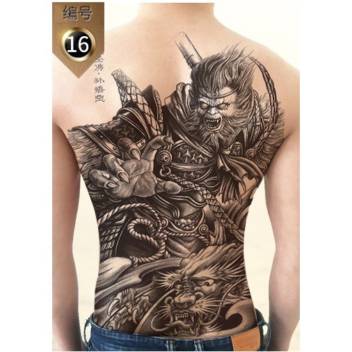 Tato temporer fullback punggung belakang temporary tattoo ful full belakang back jumbo