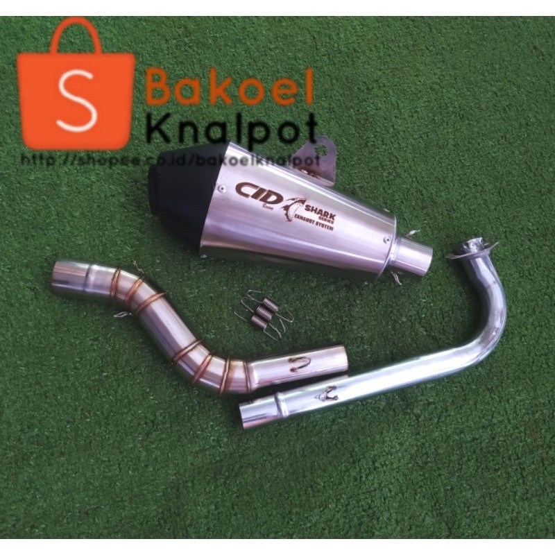 Knalpot CLD SHARK inlet 38-50mm Mio sporti / Mio j / Mio Soul / Xeon / X-Ride / Beat karbu / Beat Fi