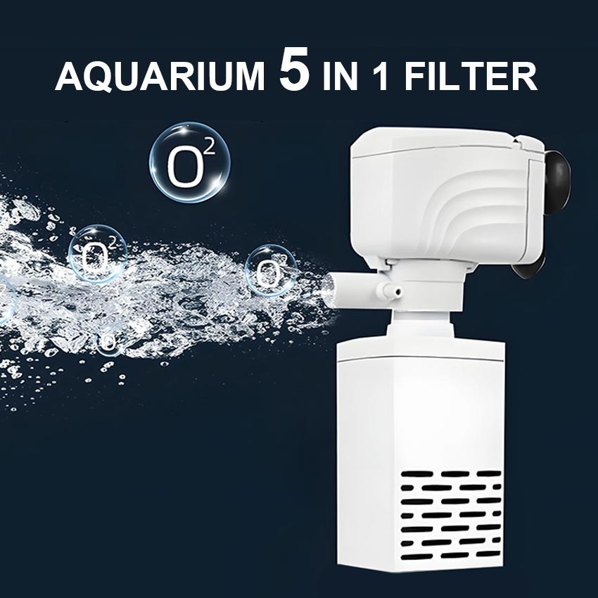Pompa Filter Aquarium 5in1 Mini Filter Internal Power Filter Pompa Air Celup Aquarium / Internal