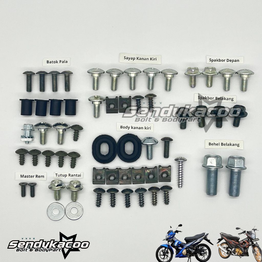Baut Satria Fu 150 Full Set / Baut Suzuki Satria Fu 150 Full Body