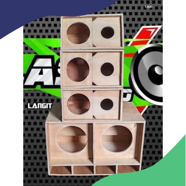 Siap Kirim satu set BOX miniscup dobel 6 inch + line array 3 box 4 inch