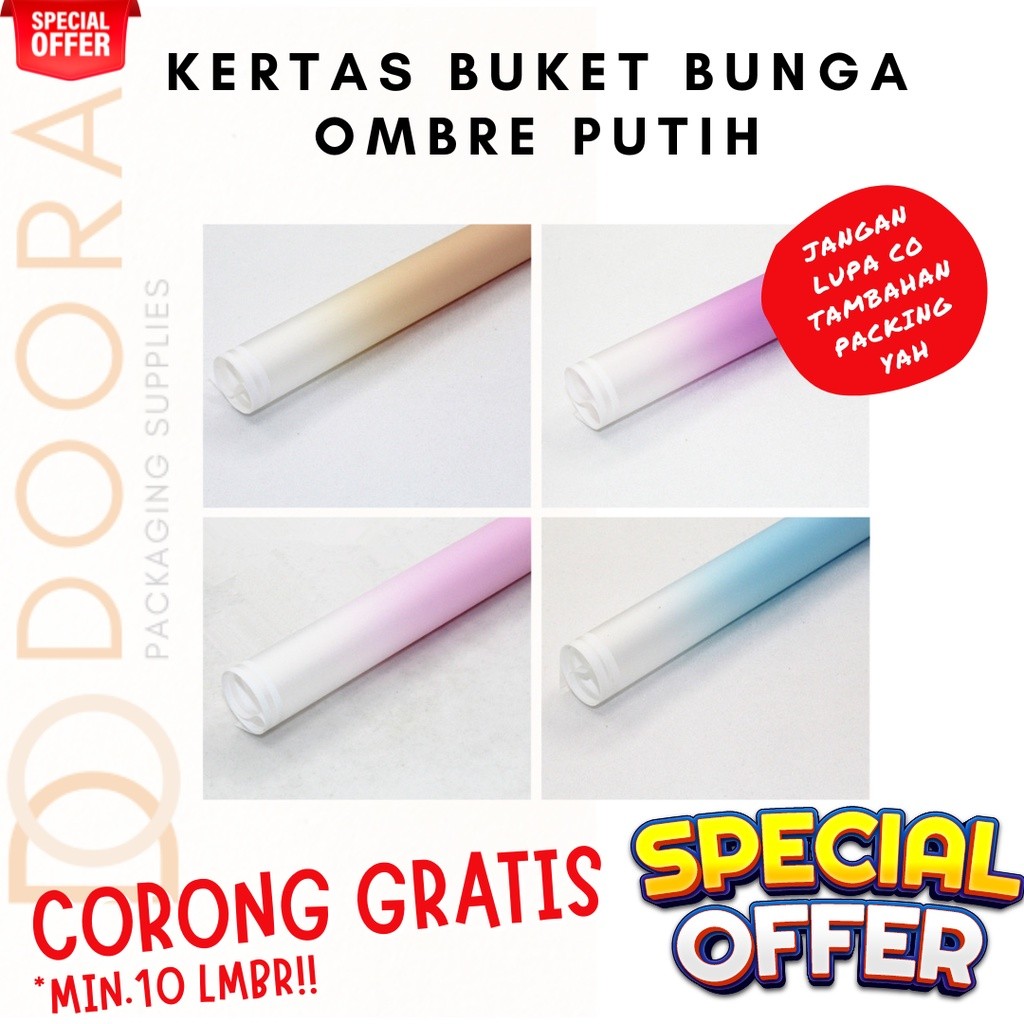 

[Doora] Kertas Cellophane Buket Bunga Ombre