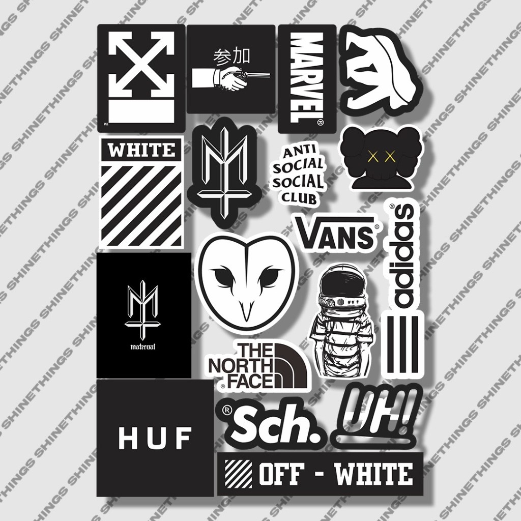 

18pcs stiker pack BRAND || sticker aesthetic brand maternal smith