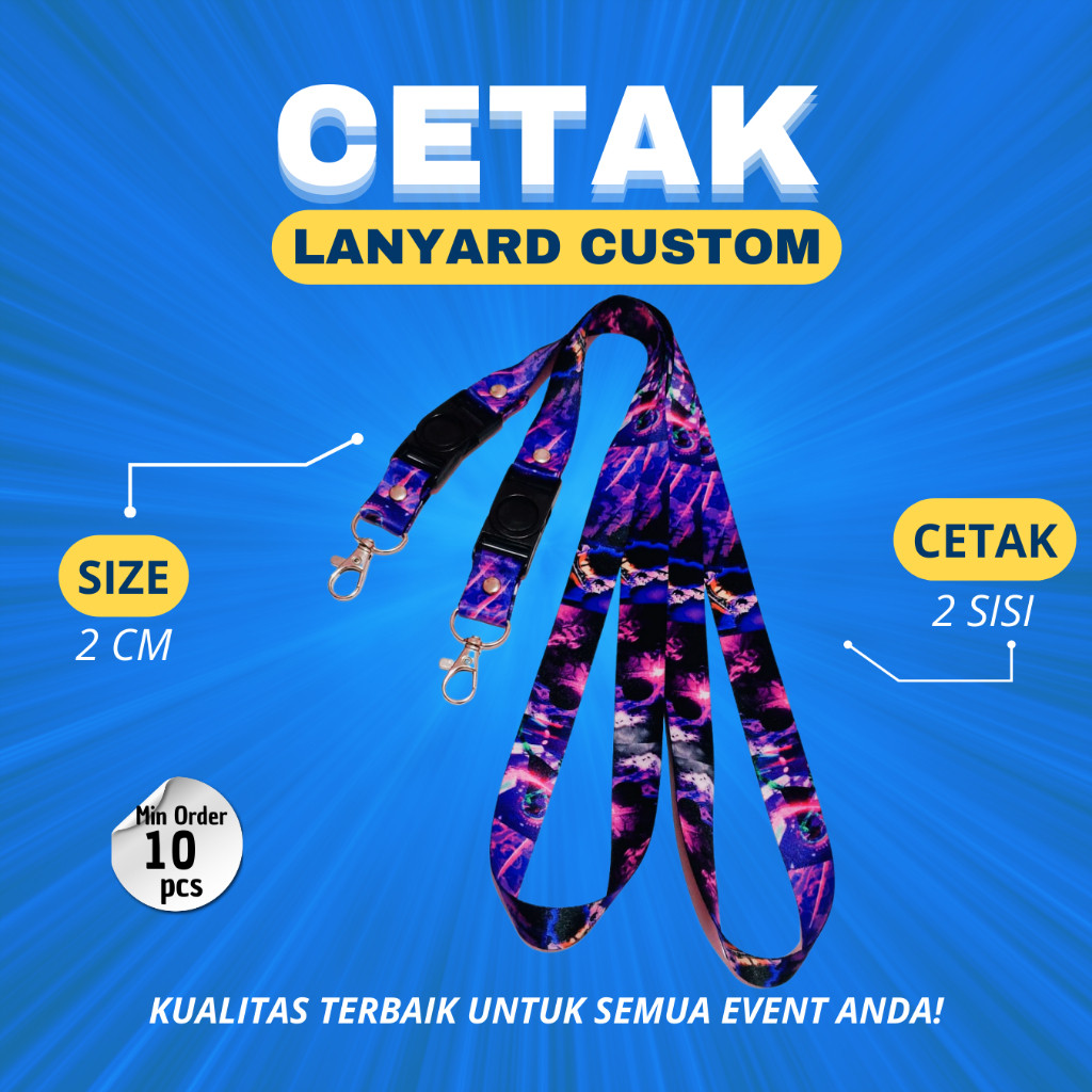 

Tali Lanyard Custom dengan Ukuran 2 cm 2 sisi Solusi Praktis & Keren untuk Perusahaan & Organisasi