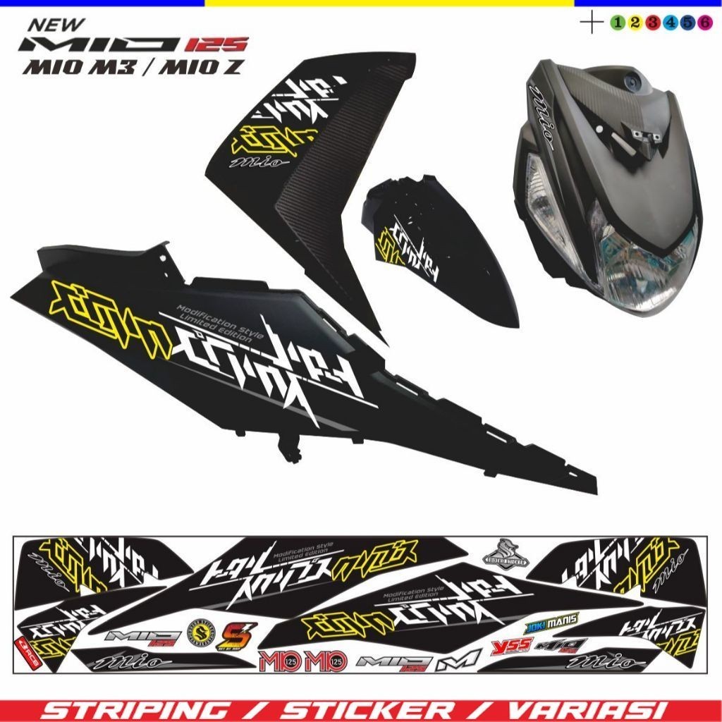 STRIPING VARIASI MIO M3 / STIKER MIO Z VARIASI LIS STIKER STRIPING MIO M3 125 VARIASI
