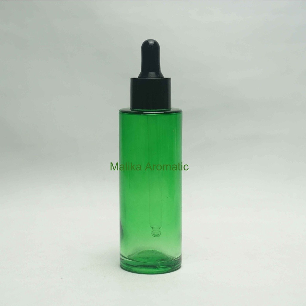 Serum 60 ml RF Hijau Original Pipet Hitam PP / Botol Pipet Karet / Botol Serum / Botol Kaca Kosmetik